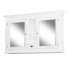 Van Heck Traditional Armoire miroir 163.5x93x22.2cm 1 tiroir 2 portes bois massif et parties MDF blanc SW27758 Van Heck Traditional Armoire miroir 163.5x93x22.2cm 1 tiroir 2 portes bois massif et parties MDF blanc SW27758