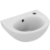 Ideal standard simplicité lave-mains 350x260x160 avec montage mural porcelaine blanche avec trou pour robinet à droite SW89949