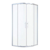 Nemo Start Profi douchecabine - 87x87x195cm - kwartrond - helder - veiligheidsglas - 5mm - schuifdeur - kwadrant - inbouwmaat 870-890mm - chroom SW877735