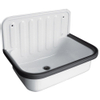 Alape AG plaatstalen uitstortgootsteen 50.5x33cm zonder overloop met zwarte stootrand Glans Wit 0934681 Alape AG plaatstalen uitstortgootsteen 50.5x33cm zonder overloop met zwarte stootrand Glans Wit 0934681