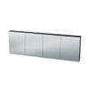 Nemo Spring Nebulo luxe spiegelkast - 180x65x17.8cm - 4 dubbelzijdige spiegeldeuren - glazen leggers - met stopcontact - zonder schakelaar - kleur: U960 ST9 Onyx Grey SW636992