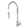 Nemo Spring Nola mitigeur de cuisine monocommande avec bec haut à ressort en spirale et douchette extractible chrome SW295095