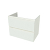 Nemo Spring Ventus Due onderbouwkast - 80x64x49.5cm - 2 laden - zonder sifonuitsnijding - greeploos - wit SW289858
