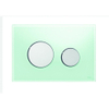 Tece TeceLoop plaque de commande verre vert boutons chrome brillant SW357509