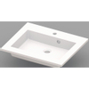 Nemo Spring Coste Lavabo pour meuble avec 1 vasque 60x50x20cm avec trou de robinet et trop-plein marbre artificiel blanc SW294822