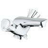 Grohe Costa Eengatsmengkraan - voor wastafel - metalen grepen - flexibele aansluitslangen - chroom SW29729