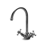 Zucchetti Delfi Robinet de lavabo rétro 2 boutons avec bec rotatif et vidage automatique chrome SW70212 Zucchetti Delfi Robinet de lavabo rétro 2 boutons avec bec rotatif et vidage automatique chrome SW70212