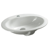 Nemo Start Star lavabo encastré 560 x 460 mm porcelaine blanc trou de robinetterie percé au centre avec trop-plein SW280873