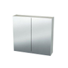 Nemo Spring Nebulo luxe spiegelkast - 70x65x17.8cm - 2 dubbelzijdige spiegeldeuren - glazen leggers - met stopcontact - zonder schakelaar - White Standard SW636901