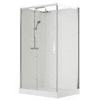 Nemo Spring Vidrio douchecabine links 1200x900mm met schuifdeur en vaste wanden in veiligheidsglas verstelbare hand en regendouche gladde flexibel thermostatische douchekraan SW290145 Nemo Spring Vidrio douchecabine links 1200x900mm met schuifdeur en vaste wanden in veiligheidsglas verstelbare hand en regendouche gladde flexibel thermostatische douchekraan SW290145