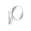 Keuco ilookmove miroir cosmétique monté au mur sur un bras pivotant tridimensionnel réglable rond non éclairé grossissement x5 chromé SW105968