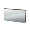 Nemo Spring Nebulo spiegelkast - 100x65x17.8cm - 2 deuren - glazen leggers - met stopcontact - zonder schakelaar - Carini Walnut Natur SW637047