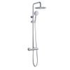 GO by Van Marcke Cocoon opbouw regendoucheset – thermostatisch – Ø25 cm hoofddouche – handdouche – 134 cm hoog – chroom SW815164