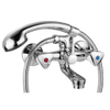 Go by Van Marcke Easy II mitigeur bain-douche à deux poignées complet avec douchette entraxe 15 cm avec rosaces et raccords en S SW292705