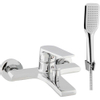Go by Van Marcke Move mitigeur de baignoire monocommande complet, y compris douchette à main entraxe 15 cm disques céramiques avec rosaces et raccords en S chrome SW289801