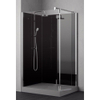 Nemo Stock Vidrio ensemble de douche à l'italienne complet – 120x90x195cm – avec paroi latérale 37cm – avec garniture - paroi arrière noire - receveur de douche gris – chrome SW290060