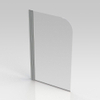 Nemo Start Pannello badwand - 80x140cm - 1-delig - inbouwmaat 800-810mm - helder - veiligheidsglas 5 - profielen - aluminium - 1delig - gepolijst SW286591