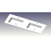 Nemo Spring Pierro wastafelblad met 2 gentegreerde waskommen 2 kraangaten 1405 x 15 x 460 mm kunstmarmer mat wit SW498954 Nemo Spring Pierro wastafelblad met 2 gentegreerde waskommen 2 kraangaten 1405 x 15 x 460 mm kunstmarmer mat wit SW498954