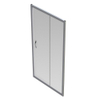 GO by Van Marcke Belo porte coulissante 100x190cm verre easy clean 6mm profils aluminium chromé réglable 960-1010mm SW292812