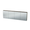 Miroir Armoire Nemo Spring Nebulo - 120x65x17.8cm - 2 portes - étagères en verre - avec prise - sans interrupteur - couleur : U1202 ST9 Cachemire SW636997