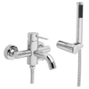 GO by Van Marcke Cocoon mitigeur bain-douche complet avec douchette entraxe 15 cm disques céramiques avec rosaces et raccords en S SW286863