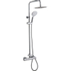 GO by Van Marcke Cocoon système de douche rond douche de pluie douchette robinet thermostatique chrome SW293257