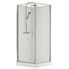 Nemo Spring Vidrio douchecabine 900x900mm met draaideur en vaste wand in veiligheidsglas verstelbare hand en regendouche gladde flexibel thermostatische douchekraan SW290073 Nemo Spring Vidrio douchecabine 900x900mm met draaideur en vaste wand in veiligheidsglas verstelbare hand en regendouche gladde flexibel thermostatische douchekraan SW290073