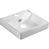 GO by Van Marcke Brigit lavabo semi-posé carré porcelaine blanc 380 x 380 x 130 mm SW293295