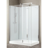 Nemo Stock complete inloopdouche - 140x90cm helder - 6mm - veiligheidsglas witglas glazen wand - Collection - Vidrio Walk-Inn - 1 draaideel - 37cm SW402027