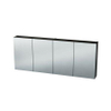 Nemo Spring Nebulo spiegelkast - 140x65x17.8cm - 4 deuren - glazen leggers - met stopcontact - zonder schakelaar - Cosmos Grey SW637068