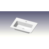 Go by Van Marcke lavabo pour meuble 60x46x1.4cm 1 vasque intégrée 1 trou de robinet marbre de synthèse blanc brillant SW452206