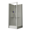 Nemo Start Lilou Basis draaideur - 90x90cm - douchecabine in polystyreen dikte 4mm glanzend - met zijwand 1 deel - 6mm - veiligheidsglas - douchetub acryl - wit/helder - omkeerbaar - douchebak wit profiel - helder SW290100