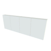 Nemo Spring Nebulo spiegelkast B1800 x H650 x D163 mm 4 deuren glazen leggers met stopcontact zonder schakelaar kleur raw concrete SW286732 Nemo Spring Nebulo spiegelkast B1800 x H650 x D163 mm 4 deuren glazen leggers met stopcontact zonder schakelaar kleur raw concrete SW286732