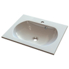 Nemo Start Neva Plan lavabo pour meuble 60x50x1.5cm avec une vasque intégrée marbre artificiel blanc SW288997