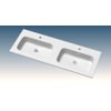 Nemo Go Paco meubelwastafel 120x45x1.5cm 2 geïntegreerde wasbakken 2 kraangaten kunstmarmer wit glans SW443846 Nemo Go Paco meubelwastafel 120x45x1.5cm 2 geïntegreerde wasbakken 2 kraangaten kunstmarmer wit glans SW443846