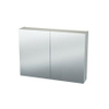 Nemo Spring Nebulo spiegelkast - 80x65x17.8cm - 2 deuren - glazen leggers - met stopcontact - zonder schakelaar - White Standard SW637027