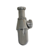 Nemo Skill bekersifon - voor wastafel - zonder afvoerbuis - 5/4" - afvoerplug - 54 - met afwerkplaat - chroom SW284902