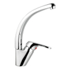 GO par Van Marcke Robinet de cuisine - mono commande - excentré économiseur d'eau - bec mobile - entraxe 15cm - disques en céramique - flexibles - kit de fixation SW287104