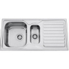 Nemo Start Médoc - 100x50cm - inbouwspoeltafel - roestvrijstaal gepolijst dikte 0.6mm - 1.5 bakken - met afdruip - omkeerbaar SW288999