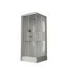 Nemo Start Lilou Plus complete douchecabine - 90x90cm - 2 schuifdeuren - 6mm - veiligheidsglas - omkeerbaar - douchebak acryl - met dak - regendouche - vierkant - hoekinstap SW290158