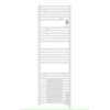 Go by Van Marcke Doris Radiateur sèche-serviettes électrique 159x50cm 1750 watt avec ventilateur et panneau de commande digital blanc SW926136