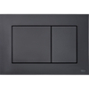 Plaque de commande Tece TeceNow en plastique technique de double chasse, commande avant ou supérieure 220x150x5 mm couleur noir mat SW403557