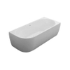 Go by Van Marcke D-Shape Design - baignoire semi-îlot - 180x80x60cm - angle droit - acrylique - blanc mat SW1009243