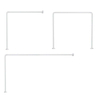 Gedy tringle de rideau de douche angle version D 25 mm aluminium blanc recoupable sur mesure configurations possibles 90x90cm 80x170cm ou 90x85x90cm SW283469