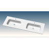 GO by Van Marcke Paco lavabo - 140x46x1.5cm - double vasque - 2 trous de robinet - blanc mat SW443848