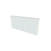 Miroir Armoire Nemo Spring Nebulo luxe - 140x65x17.8cm - 4 portes miroir double face - étagères en verre - avec prise - sans interrupteur - couleur : Noyer Carini Natur SW837036
