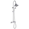 GO by Van Marcke Retro ensemble de douche pluie apparent – thermostatique – douche de tête Ø 20 cm – douchette – barre de douche – chrome SW293311