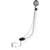 Go by Van Marcke garniture de baignoire avec bonde en caoutchouc et chaînette pour baignoires standard avec ouverture d'évacuation D 52 mm avec rosace chromée avec raccord D 40 mm SW289479