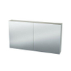 Nemo Spring Nebulo luxe spiegelkast - 100x65x17.8cm - 2 dubbelzijdige spiegeldeuren - glazen leggers - met stopcontact - zonder schakelaar - White Standard SW636959