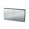 Nemo Spring Nebulo armoire de toilette luxe - 120x65x17.8cm - 2 portes miroir double face - étagères en verre - avec prise - sans interrupteur - couleur : Blanc Standard SW636943